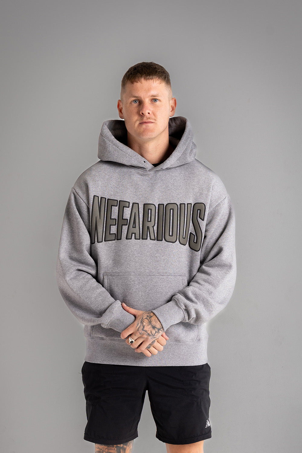 NEFARIOUS GREY HEAVY HOOD